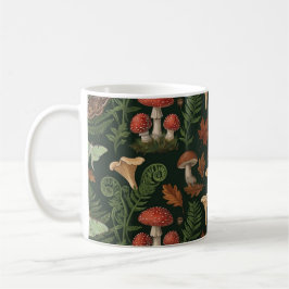 Café Caneca com Padrão de Cogumelo Florestal | Cottagec
