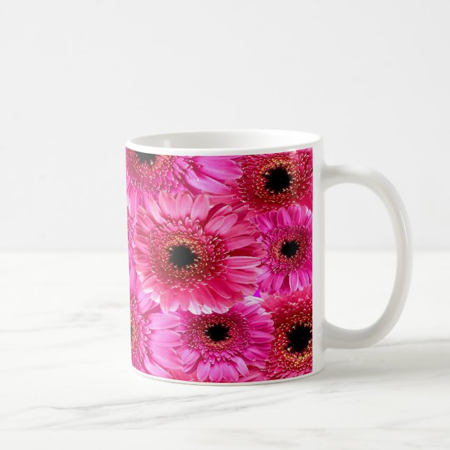 Café Caneca com padrão de Gerbera Margarida Rosa Vibran (Direita)
