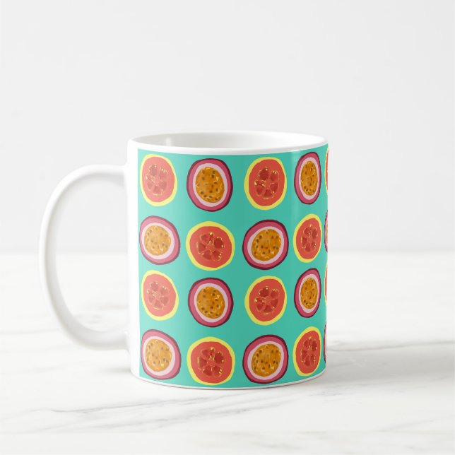 Café Caneca com padrão de goiaba havaiana e Lilikoi em  (Esquerda)