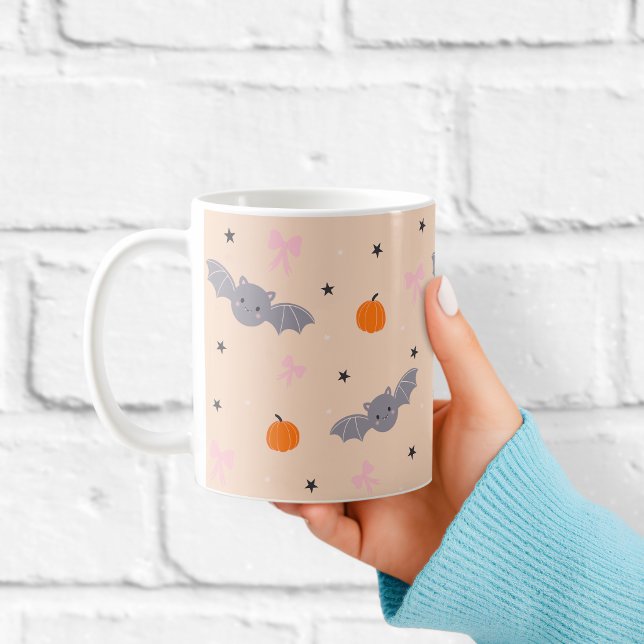 Café Caneca com padrão de morcego fofo de outono de Hal (Criador carregado)