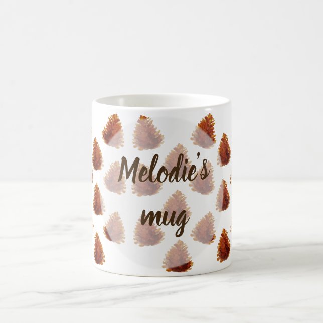Café Caneca com Padrão de Pinhas (Centro)