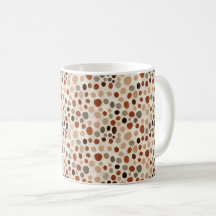 Caneca com Padrão de Pontos Abstratos Modernos