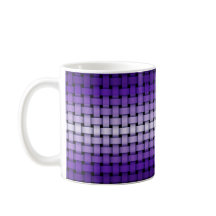 Caneca com Padrão de Tecido Roxo