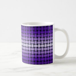 Café Caneca com Padrão de Tecido Roxo