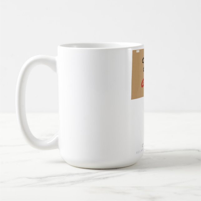 Café Caneca com Placa de Greve Engraçada em Francês 'Ce (Esquerda)