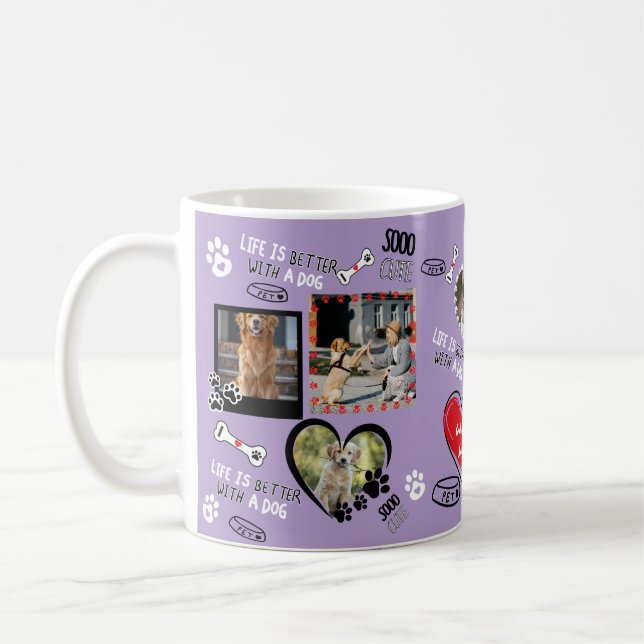 Café Caneca com Rosto de Cachorro Personalizado, Foto d (Esquerda)