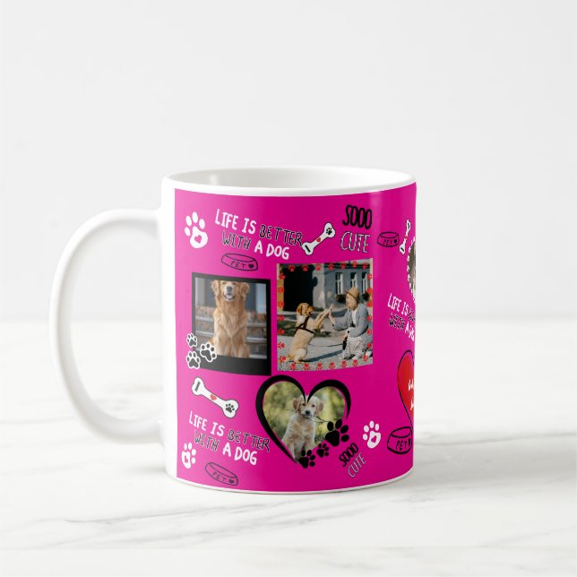 Café Caneca com Rosto de Cachorro Personalizado, Foto d (Esquerda)