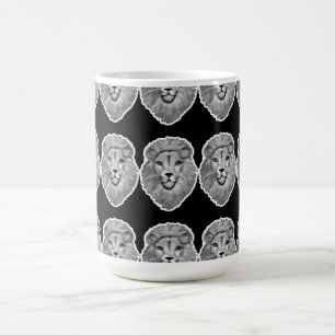 Café Caneca com Rosto de Leão