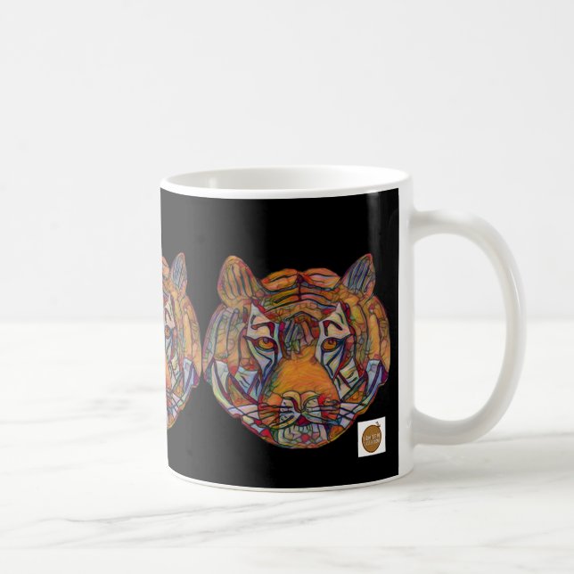 Café Caneca com Rosto de Tigre (Direita)