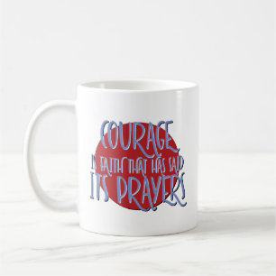 Café Caneca com Slogan de Recuperação da Fé Coragem