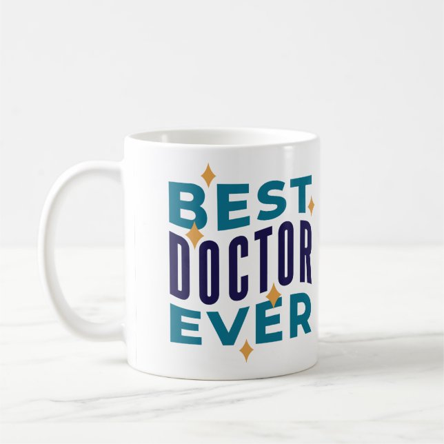 Café Caneca com Texto em Negrito Melhor Médico de Todos (Esquerda)