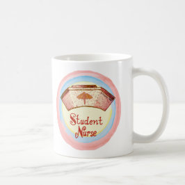 Café Caneca com Touca de Enfermeira Estudante