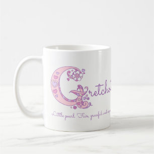 Café Caneca conhecida do monograma de G da flor do