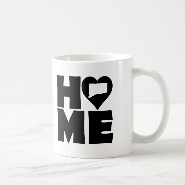 Café Caneca Connecticut Home Heart State ou Caneca de V (Direita)