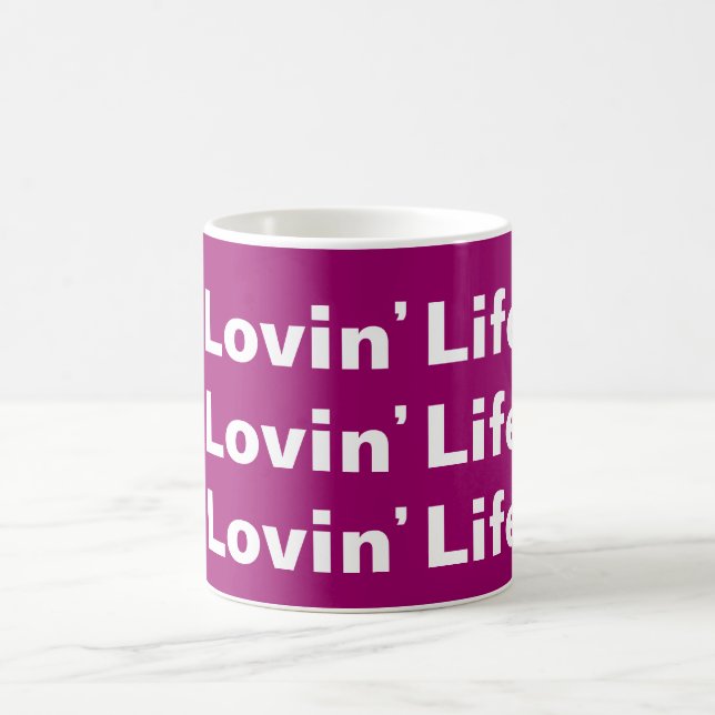 Café Caneca cor-de-rosa & branca da vida de Lovin (Centro)