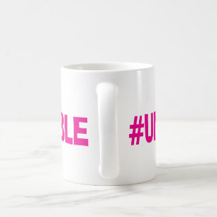 Café Caneca cor-de-rosa de Unfuqwitable do funk