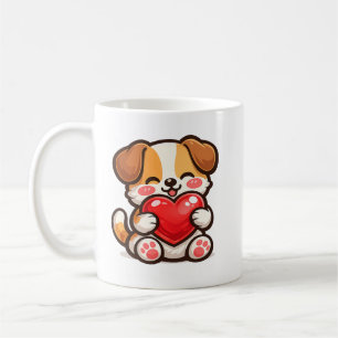 Café Caneca Coração de Cachorrinho Fofo – Cachorro Kawa