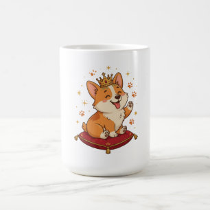 Café Caneca Corgi Rei Presente para Amante de Corgi Fof