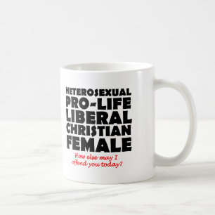 Café Caneca Cristã Feminina de Humor Prolife Ofensivo