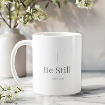 Caneca Cristã Fique Calmo – Escrito Bíblico de Sal