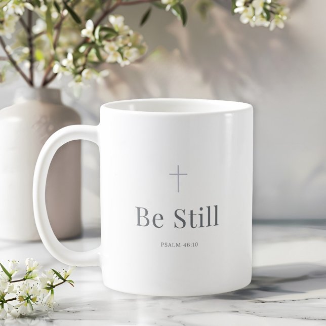 Café Caneca Cristã Fique Calmo – Escrito Bíblico de Sal (Criador carregado)