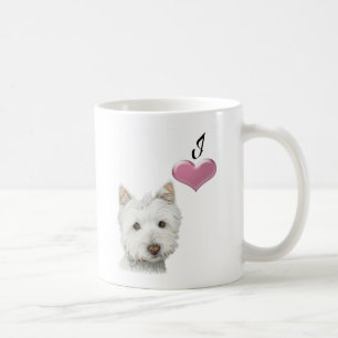 Café Caneca da arte do cão de Westie do amor