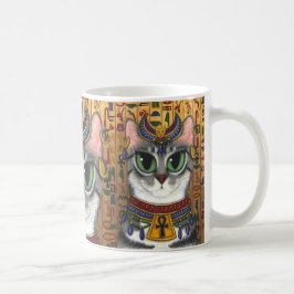 Café Caneca da arte do gato egípcio de Bastet da deusa