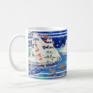 Café Caneca da arte: Regata alta dos navios de Falmouth