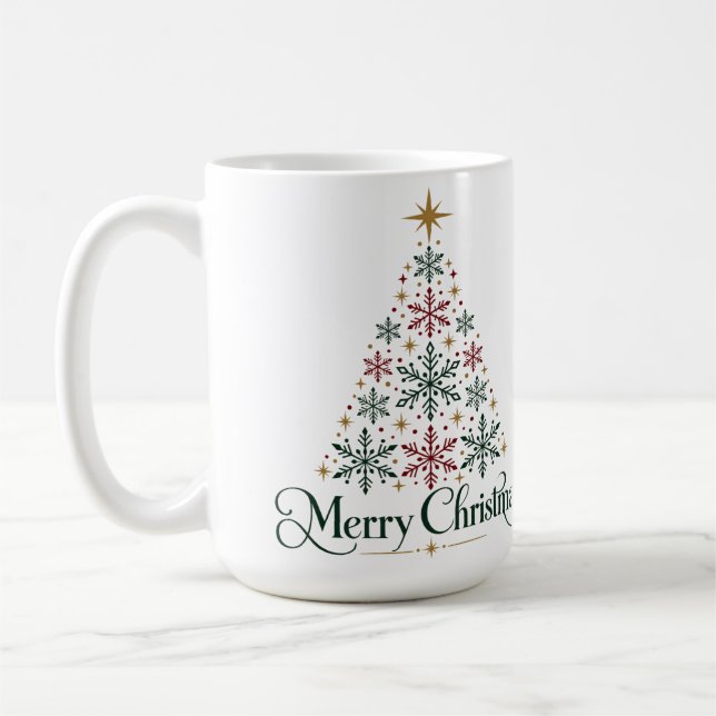 Café Caneca da Árvore de Natal Alegre (Esquerda)