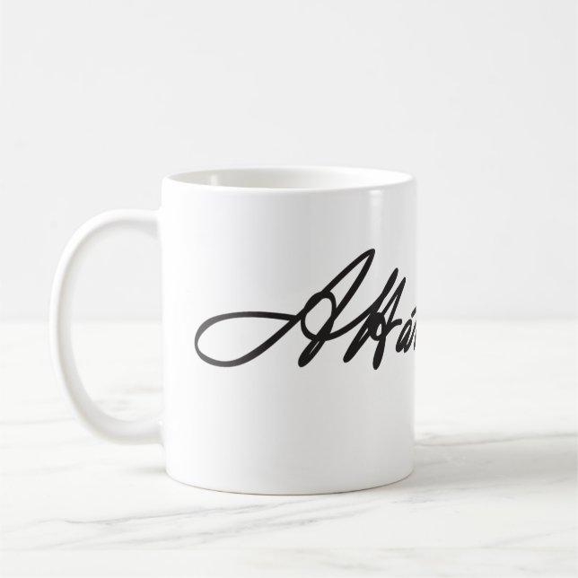 Café Caneca da assinatura de Alexander Hamilton (Esquerda)