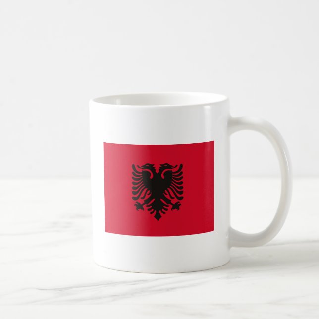 Café Caneca da bandeira de Albânia (Direita)