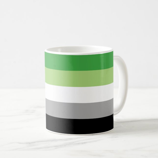 Café Caneca da bandeira de Aromantic (Frente Esquerda)