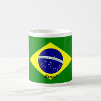 Caneca da bandeira de Brasil