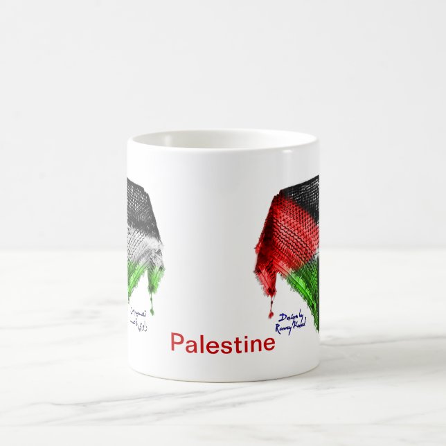 Café CANECA da bandeira de Hatta (Palestina), versão (Centro)