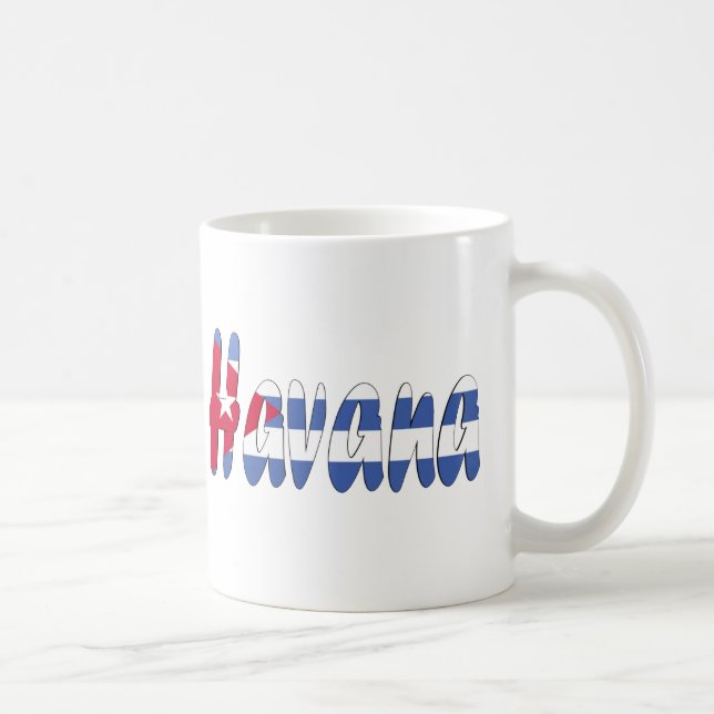 Café Caneca da bandeira de Havana, Cuba (Direita)