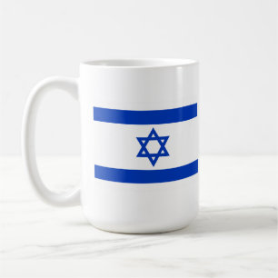 Café Caneca da Bandeira de Israel Magen David Azul e