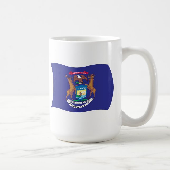 Café Caneca da Bandeira de Michigan (Direita)