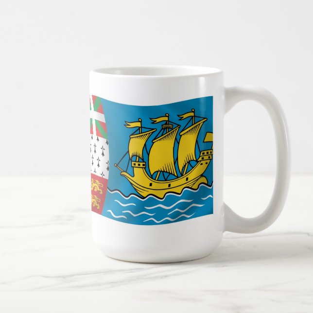 Café Caneca da Bandeira de São Pedro e Miquelon (Direita)