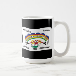 Café Caneca da bandeira de Sioux do rio de Cheyenne