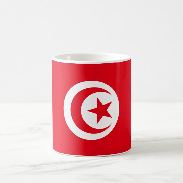 Café Caneca da bandeira de Tunísia (Centro)
