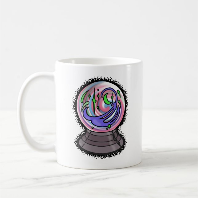 Café Caneca da bola de cristal do caixa de fortuna (Esquerda)