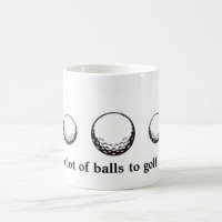 caneca da bola de golfe