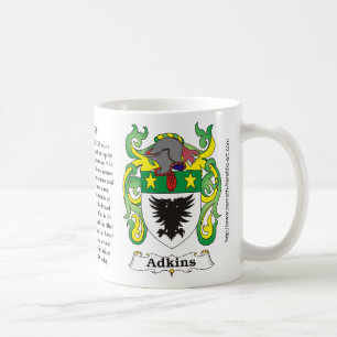Café Caneca da brasão da família de Adkins
