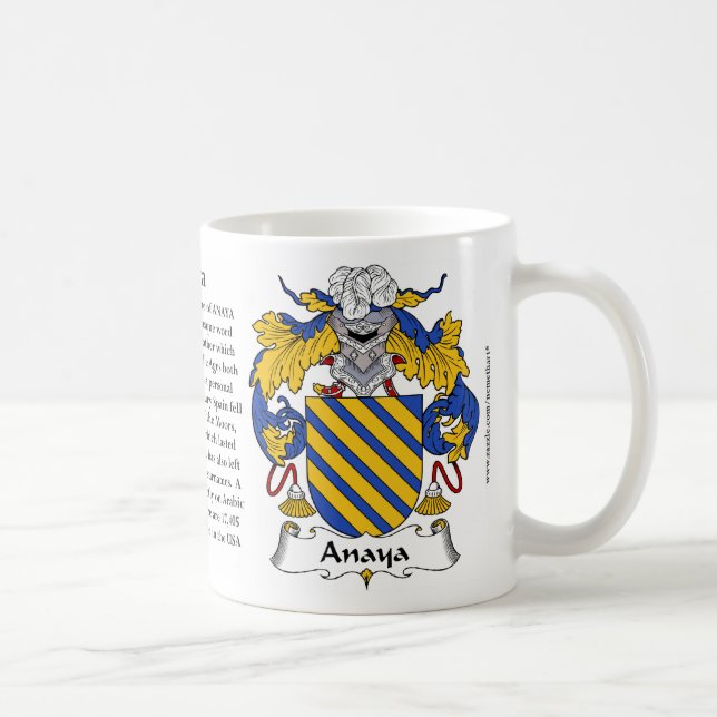Café Caneca da brasão da família de Anaya (Direita)