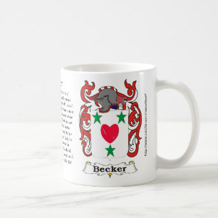 Café Caneca da brasão da família de Becker