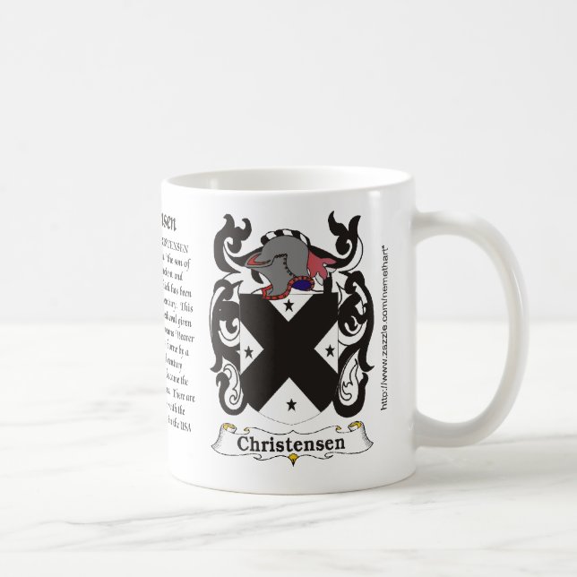 Café Caneca da brasão da família de Christensen (Direita)
