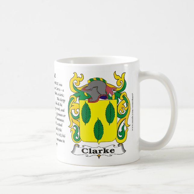 Café Caneca da brasão da família de Clarke (Direita)