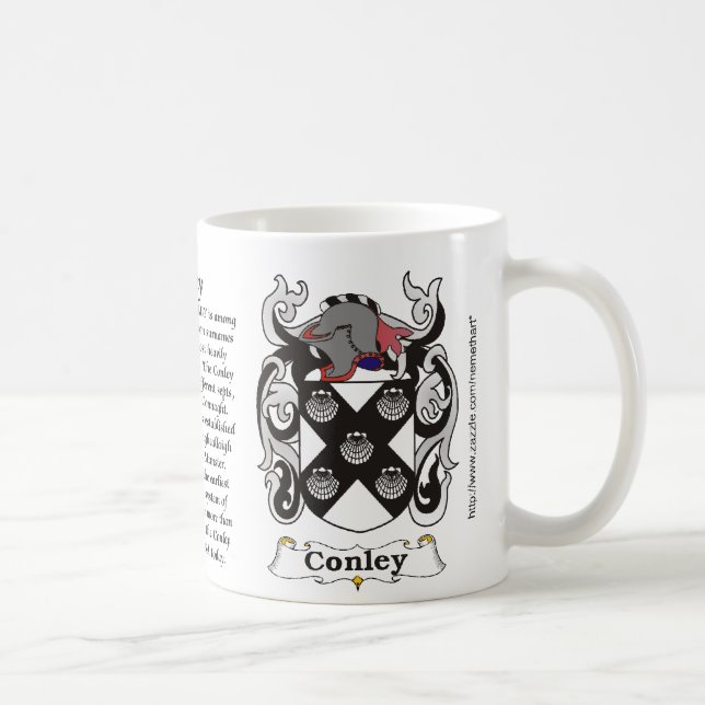 Café Caneca da brasão da família de Conley (Direita)