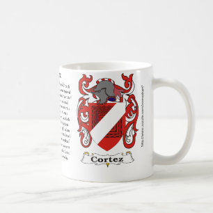 Café Caneca da brasão da família de Cortez