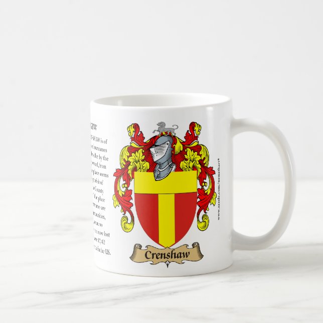 Café Caneca da brasão da família de Crenshaw (Direita)